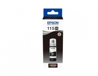 T07D14 Tinta, EcoTank L8160, L8180 nyomtatókhoz, EPSON, fotó fekete, 70 ml