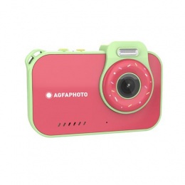 Fényképezőgép, digitális, vízálló, gyerekeknek, AGFAPHOTO Realikids 2 "ARKCW2PK", piros-zöld