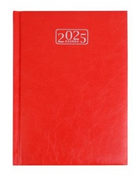 Naptár, tervező, A5, napi, VICTORIA OFFICE "Chrono", piros (2026 évi)