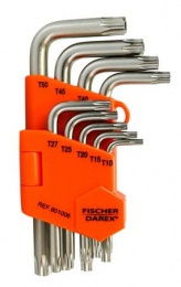 Torx kulcs készlet, 9 darabos, FISCHER DAREX
